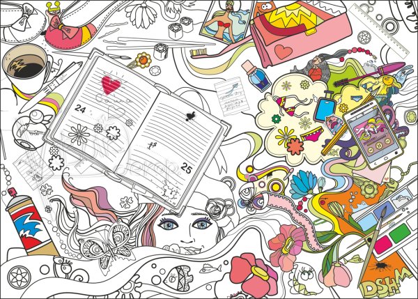 Раскраски Стикеры