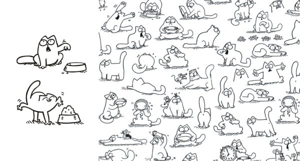 Наклейка кот Саймона