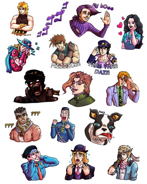 Jojo bizarre Adventure наклейки