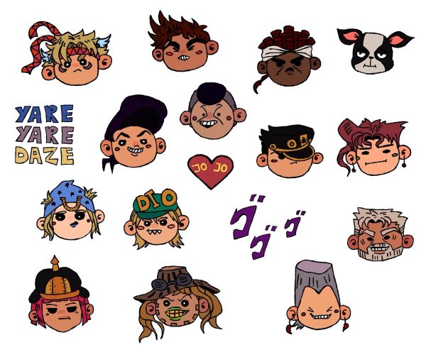 Jojo bizarre Adventure наклейки