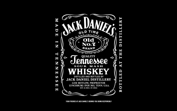 Этикетка виски Джек Дэниэлс вектор