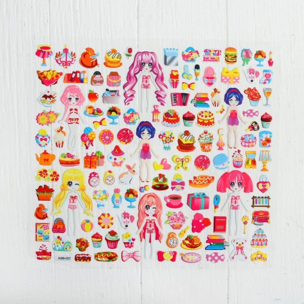 Бумажные наклейки для девочек