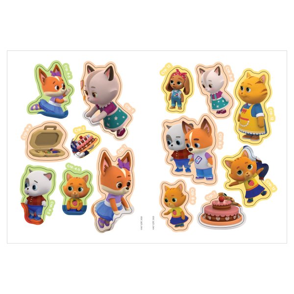 Наклейки кошечки собачки