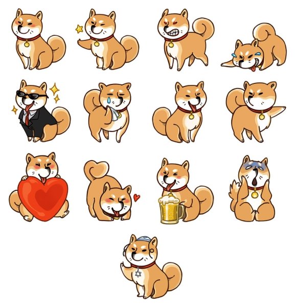 Стикеры кот и пес