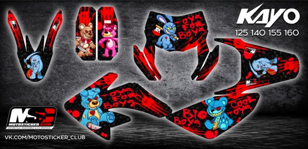 Наклейки на питбайк Венто 125