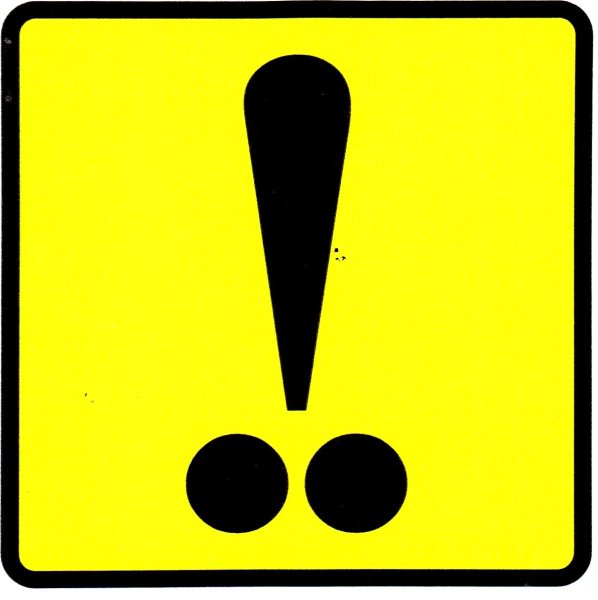 Наклейка восклицательный знак на авто