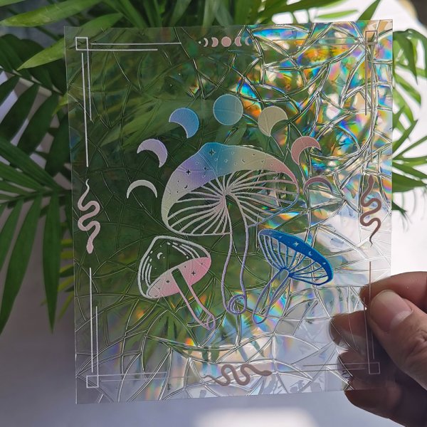 Радужные наклейки на окна