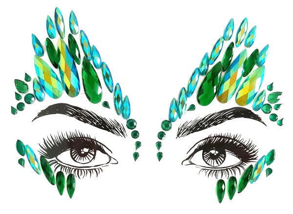 Наклейки на лицо для подиума