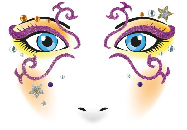 Фейс-арт на прозрачном фоне