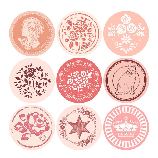 Наклейки круглые для скрапбукинга