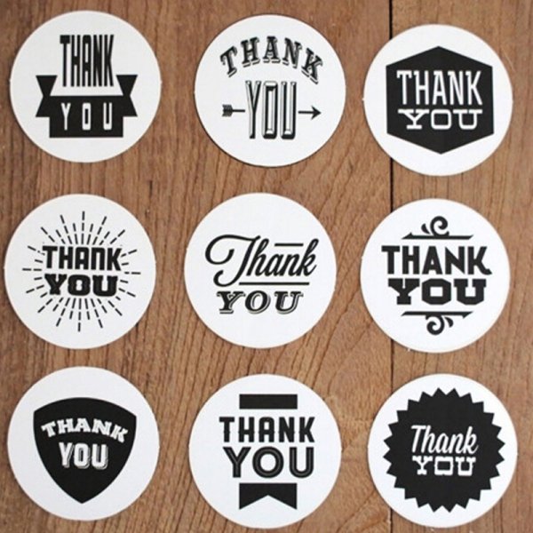 Круглые наклейки с логотипом