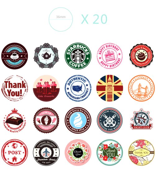 Круглые наклейки на коробки