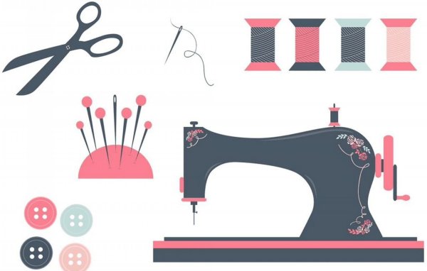 Швейная машинка вектор