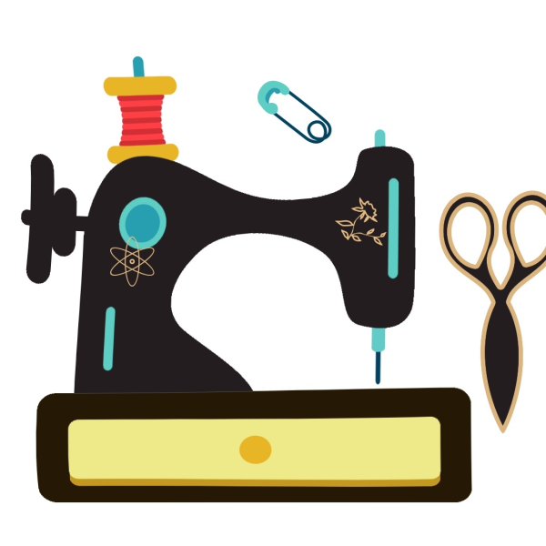 Швейная машинка нитки ножницы