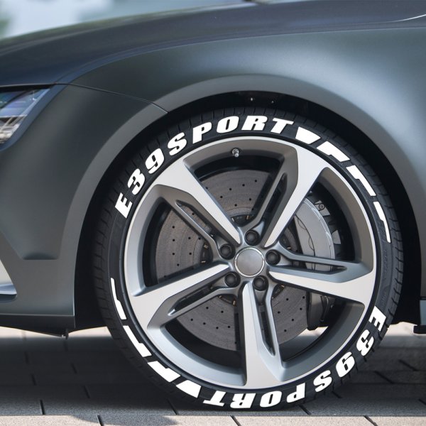 Резиновые наклейки на шины автомобиля