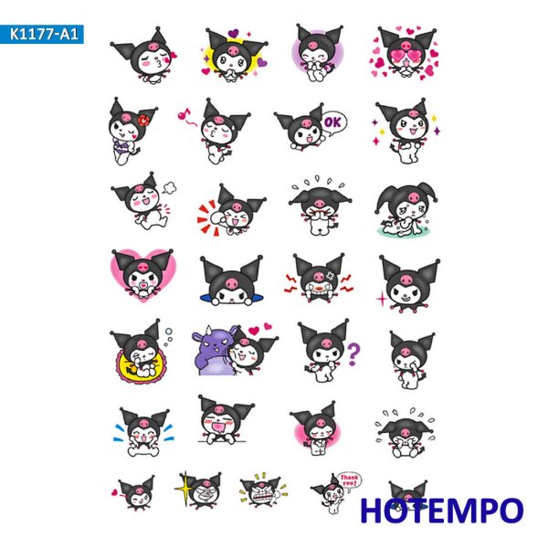 Hello Kitty Kuromi наклейки