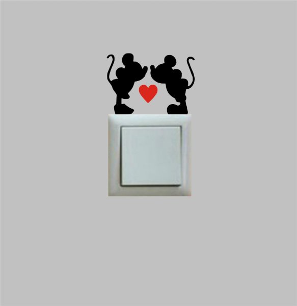 Наклейка кот на розетку