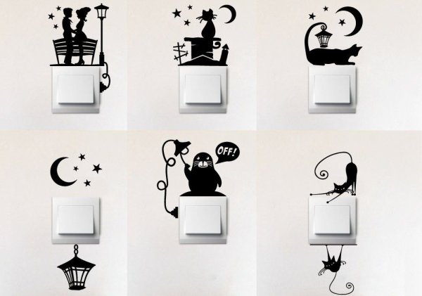 Декоративные наклейки на выключатели