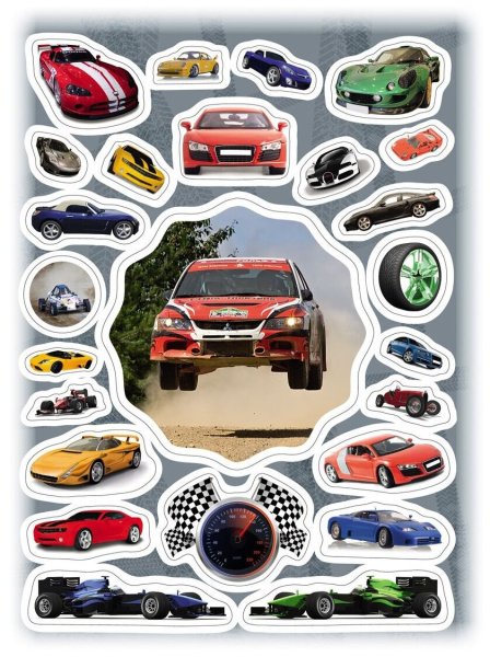 Росмэн набор наклеек Стикерляндия быстрые машины, 100 шт.