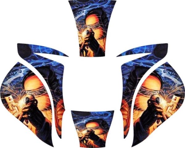 Наклейки на сварочную маску хамелеон