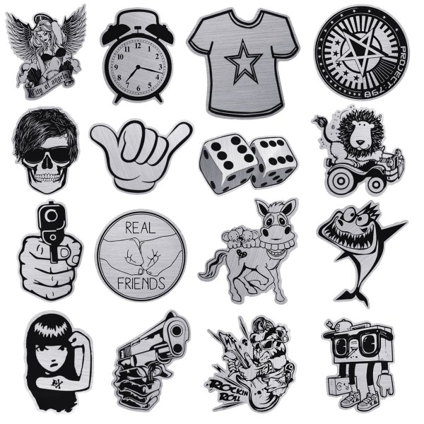 Наклейки черно белые