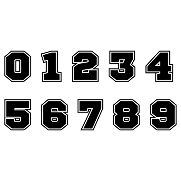 Цифры на машину наклейка