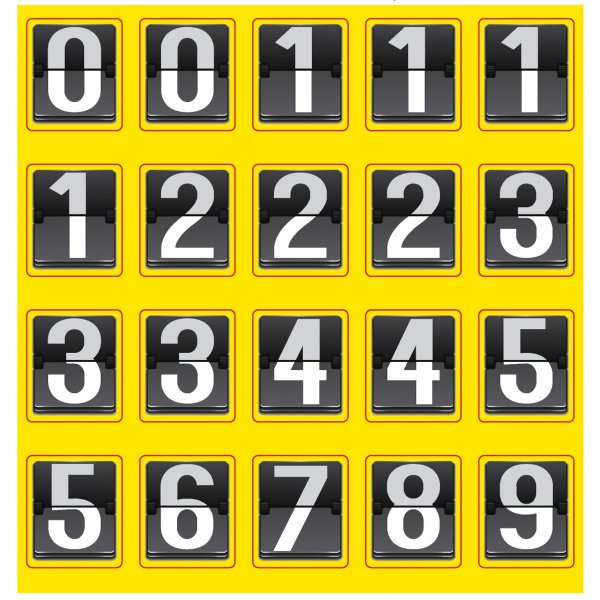Цифры (с наклейками)