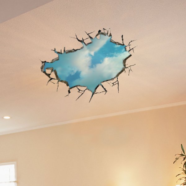 3d наклейки на потолок