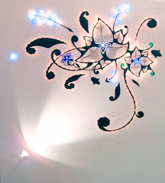 Фотопечать натяжные потолки орнамент по периметру