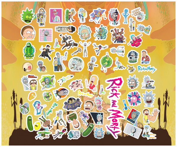 Стикеры Рик и Морти тинькофф