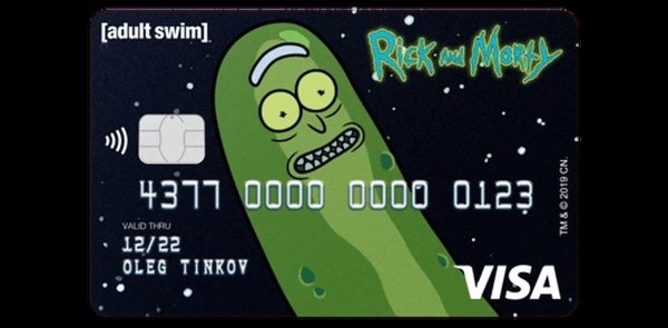 Карта тинькофф огурчик Рик