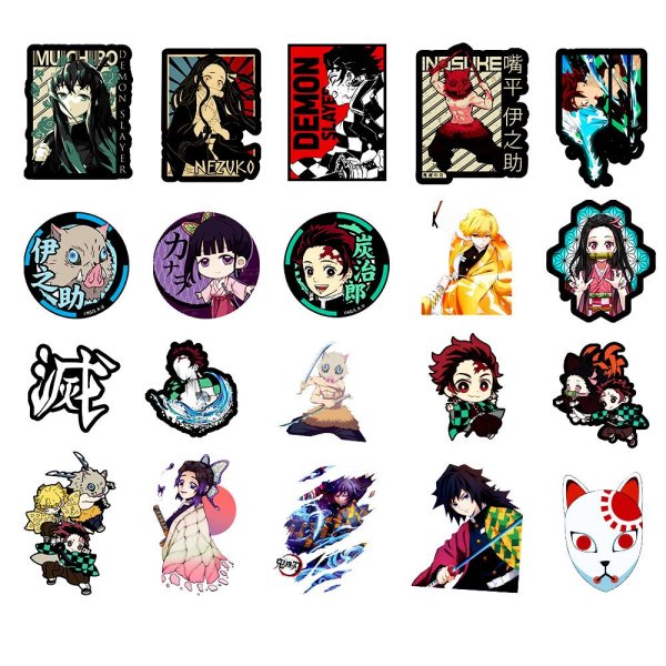 Наклейки аниме клинок рассекающий демонов