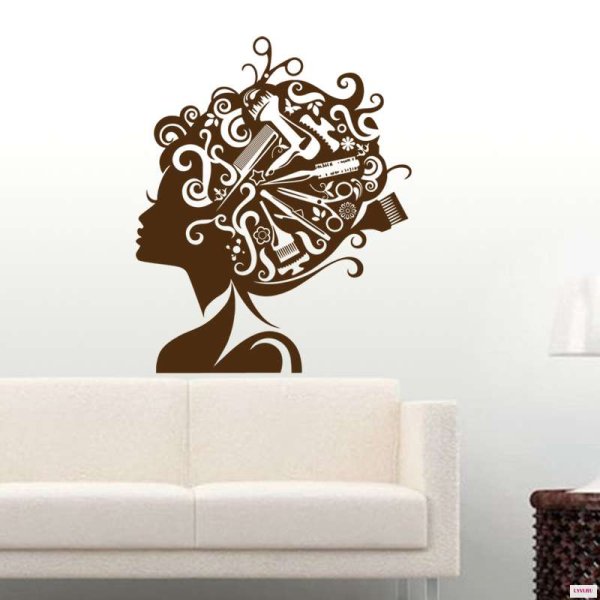 Наклейки на витрину салона красоты