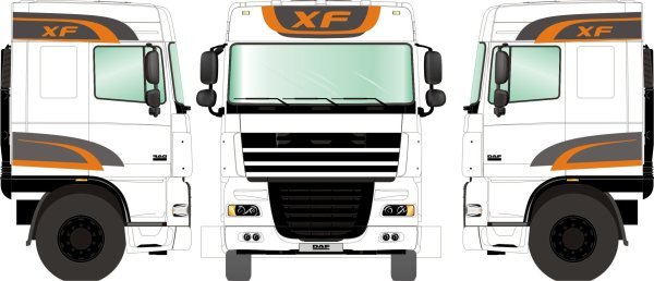 DAF XF 105 наклейки вектор