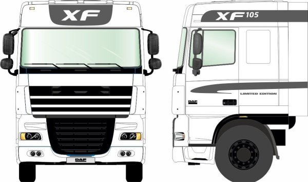 Наклейки на DAF xf105