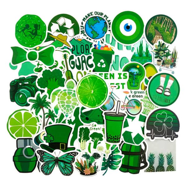 Наклейки зеленые