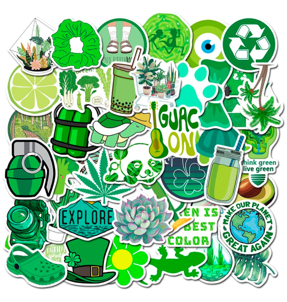 Стикеры зеленого цвета