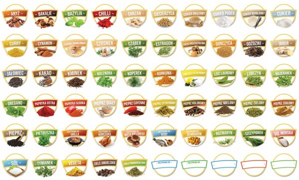 Наклейки на баночки для специй