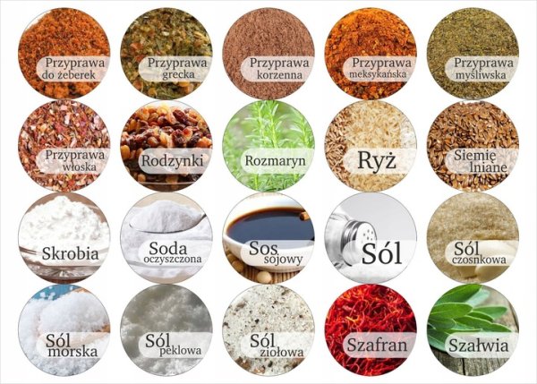 Наклейки прозрачные для специй