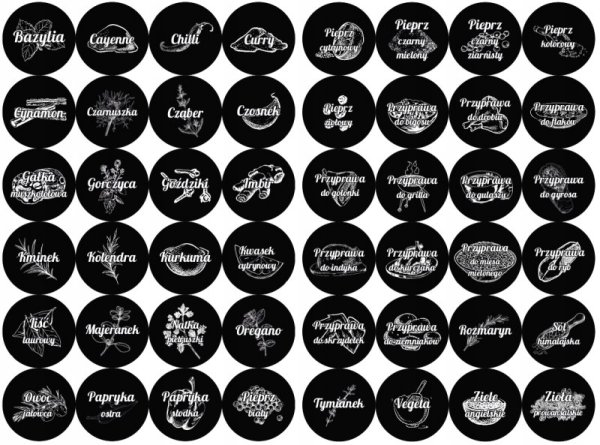 Этикетки для баночек со специями