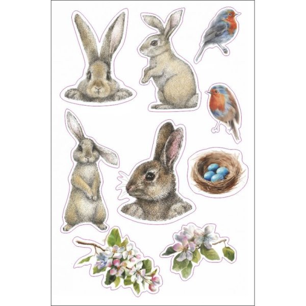 Набор наклеек кролик