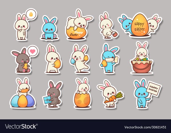 Наклейки зайчики