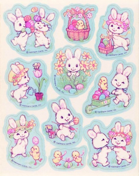 Наклейки зайчики