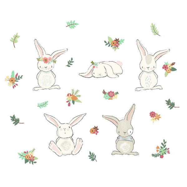 Наклейки зайчики