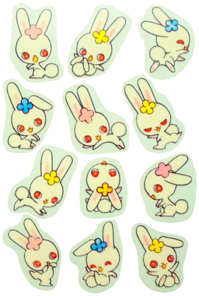 Идеи для наклеек с кроликами