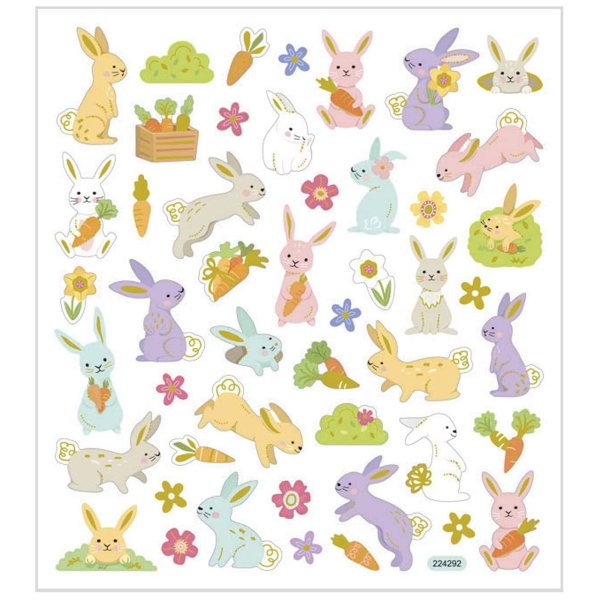 Наклейки для распечатки Зайка