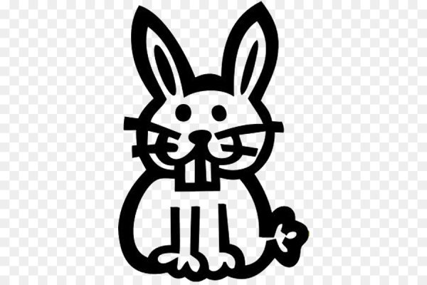 Стикеры белый кролик