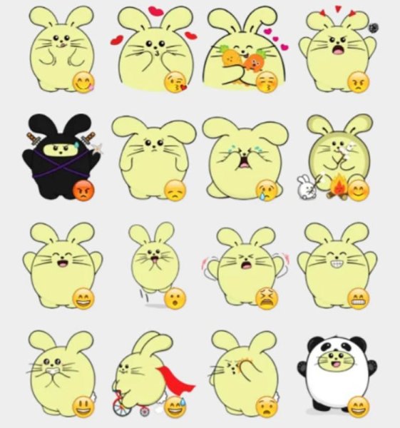 Кролики мини Стикеры