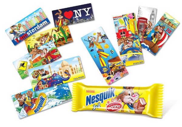 Несквик коллекции наклеек