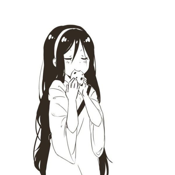 Аниме наклейки чб